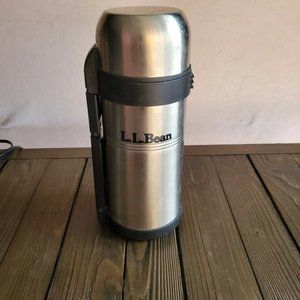 Rugged LL Bean Thermos 3 piece Marine Grade Stainless Steel! Quart- See Pics!